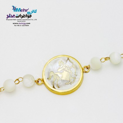 دستبند طلا و سنگ - ماه تولد آذر-MB0110